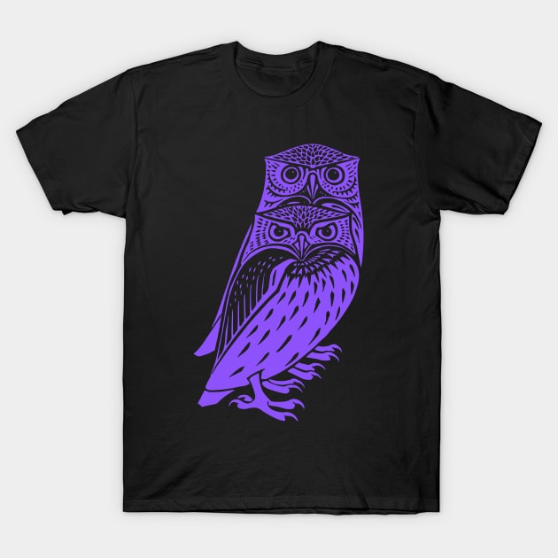 2 owls T-Shirt by la chataigne qui vole ⭐⭐⭐⭐⭐